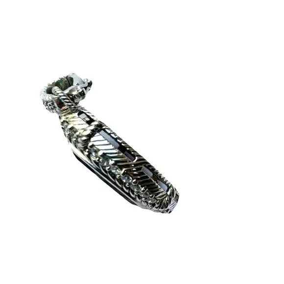 Judith Ripka - Olive Topaz Enhancer Sterling Silver Pendant, CZ - Picture 3 of 3